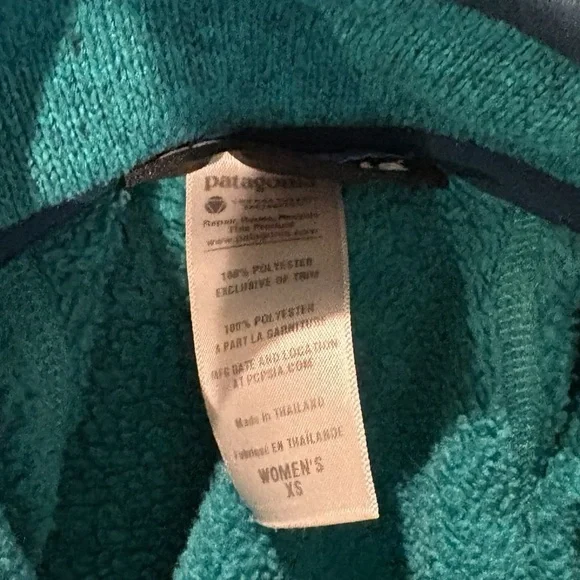 PATAGONIA Women’s Better Sweater Full Zip Fleece Jacket Teal Green Size XS - Picture 15 of 15